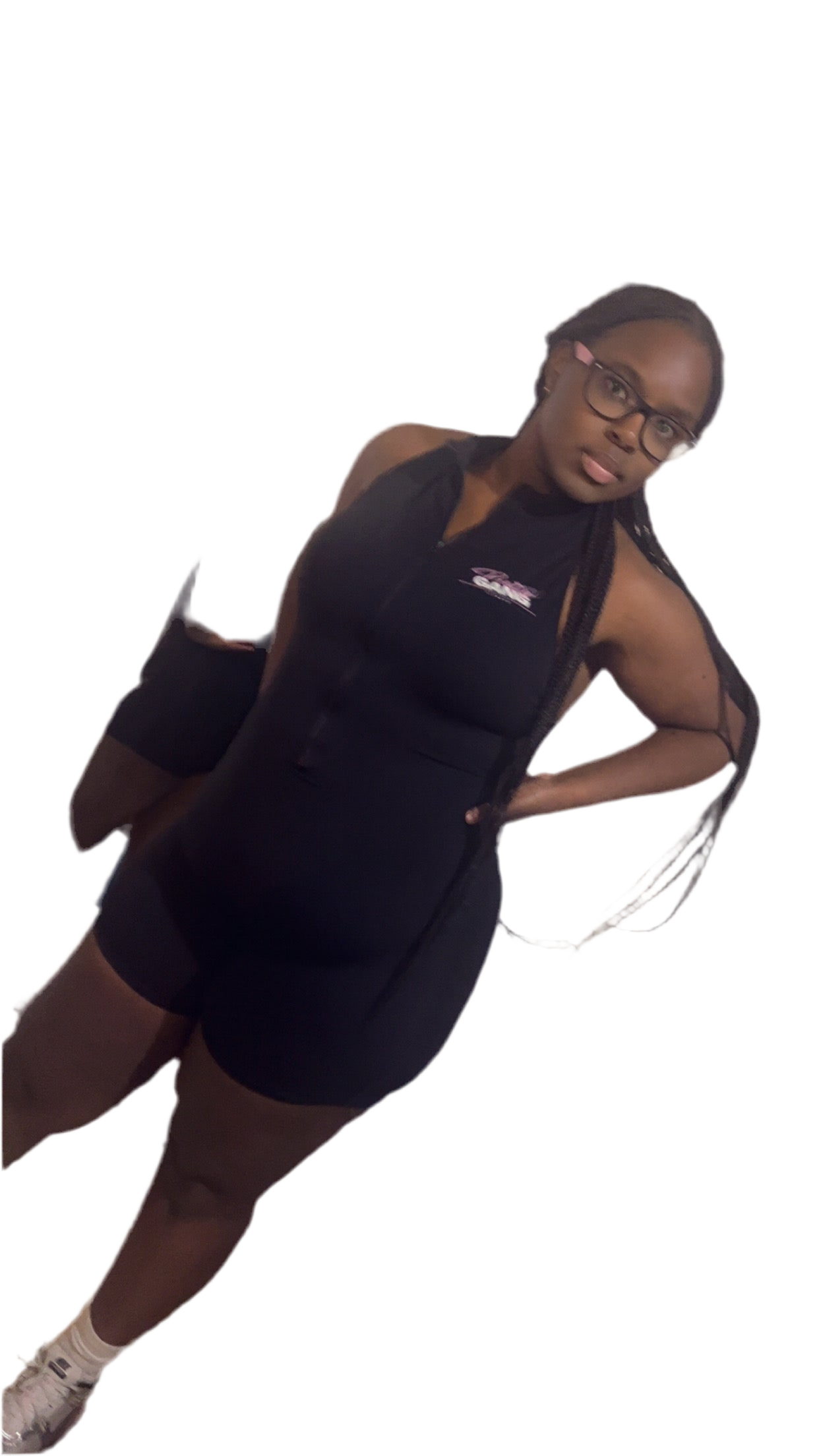 “Pretty in Power” Zip-Up Active Romper